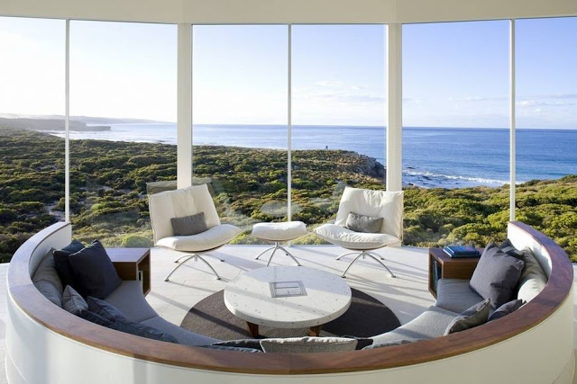 Living room overlooking the sea